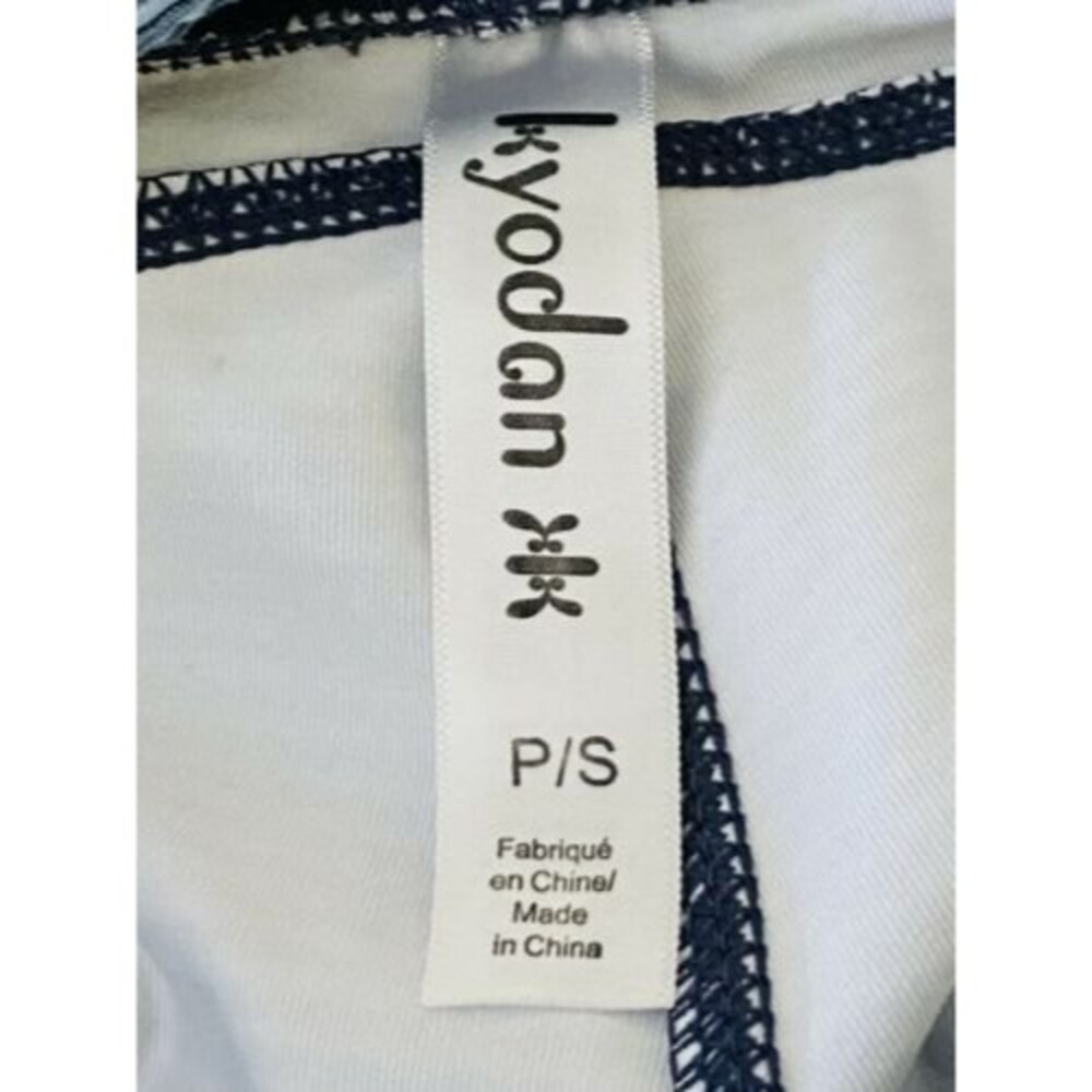 Kyodan Women's Blue & White Striped Full Length Leggings Work Out Yoga SIZE P/S - Picture 5 of 6